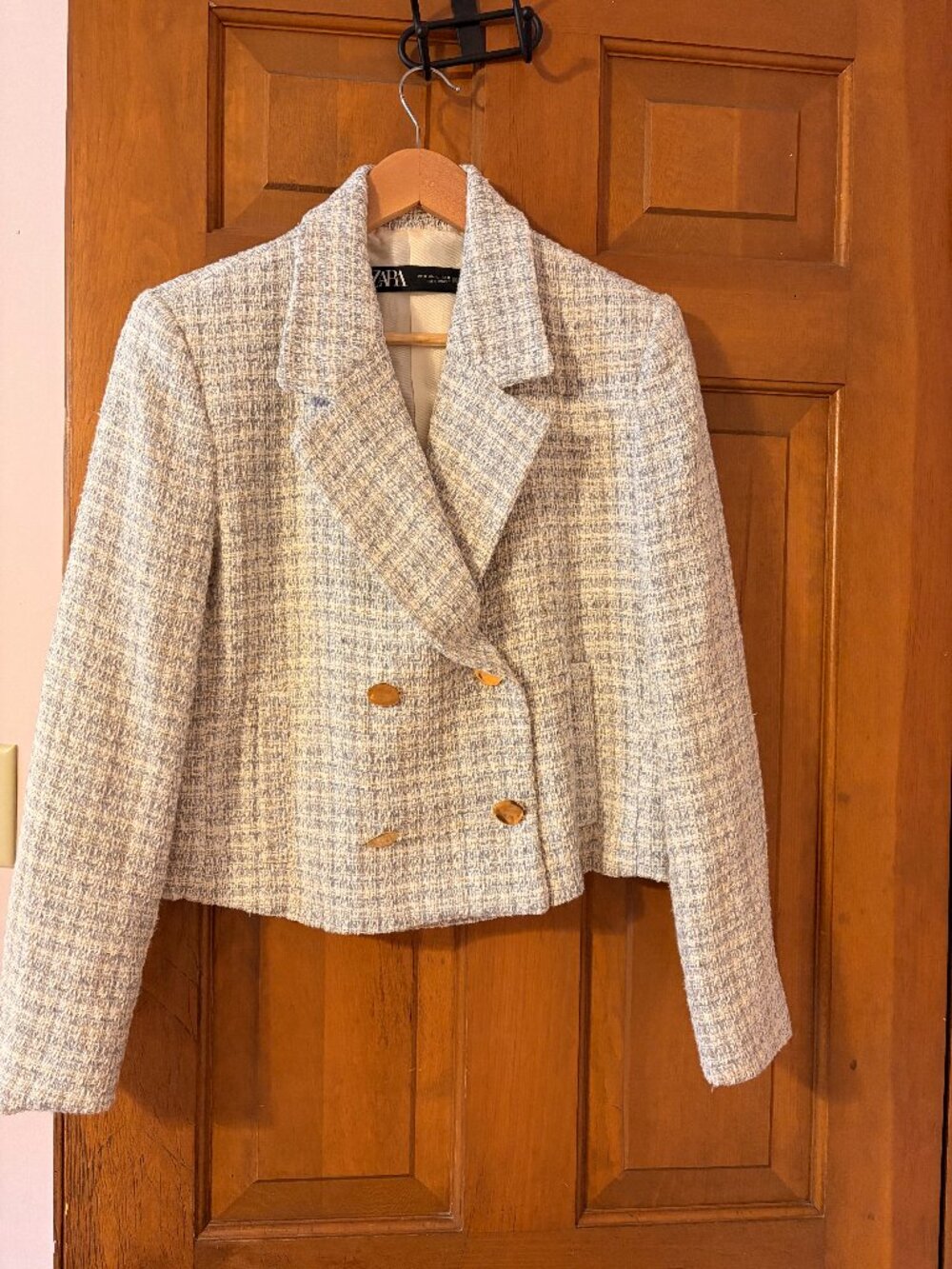 Zara Tweed Jacket, elegant Chanel inspired style